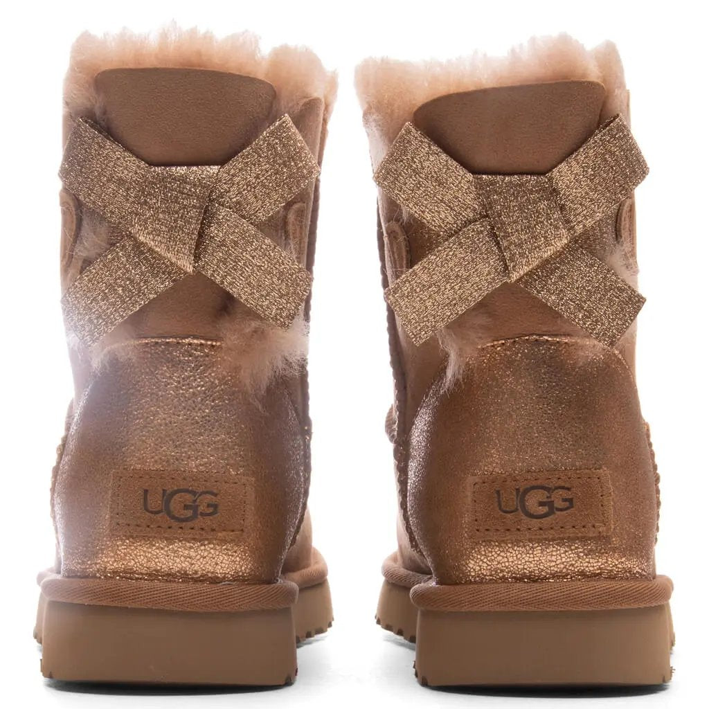 Women's Mini Bailey Bow Glitz Boot - Chestnut Tektoty