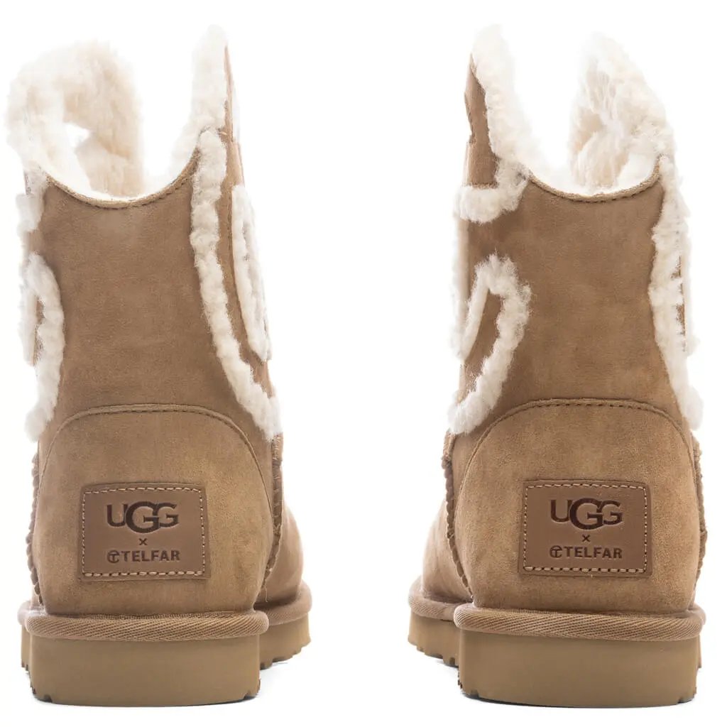 UGG x Telfar Logo Mini Boot - Chestnut Tektoty