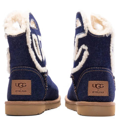 UGG x Telfar Logo Mini Boot - Indigo Denim Tektoty