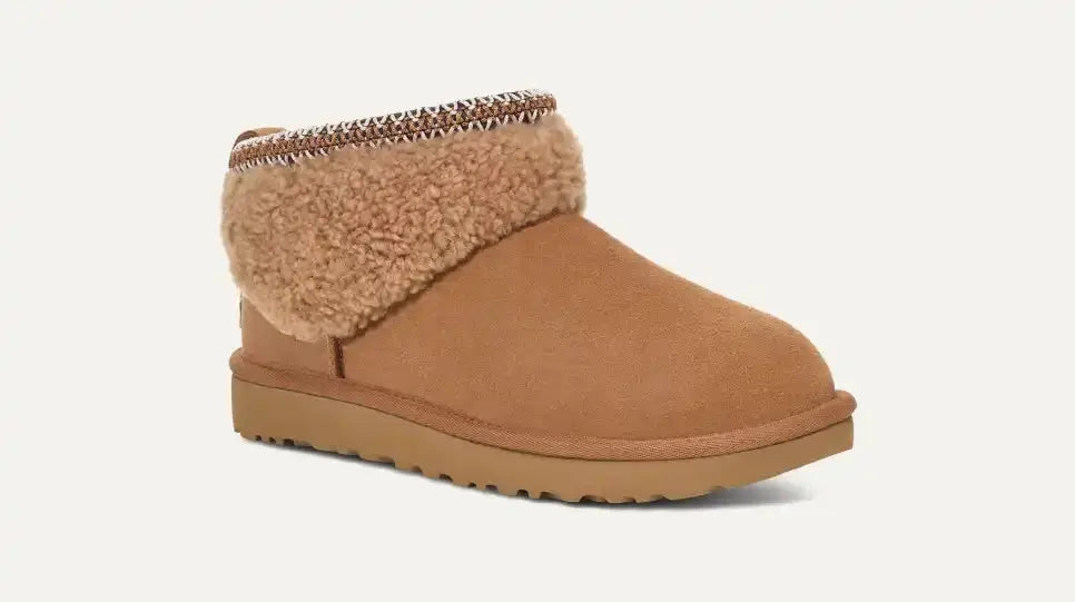 UGG Classic Ultra Mini Maxi Curly Chestnut Women's Tektoty
