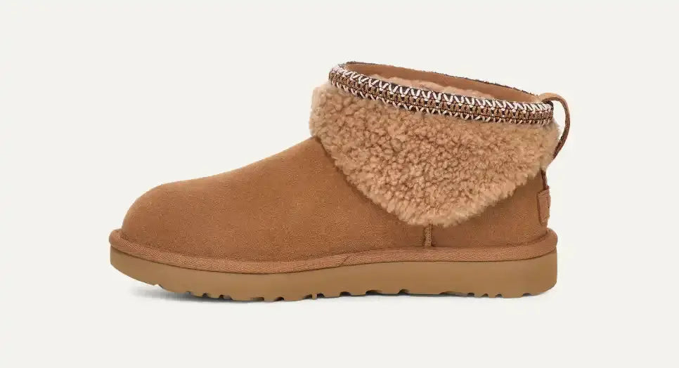 UGG Classic Ultra Mini Maxi Curly Chestnut Women's Tektoty