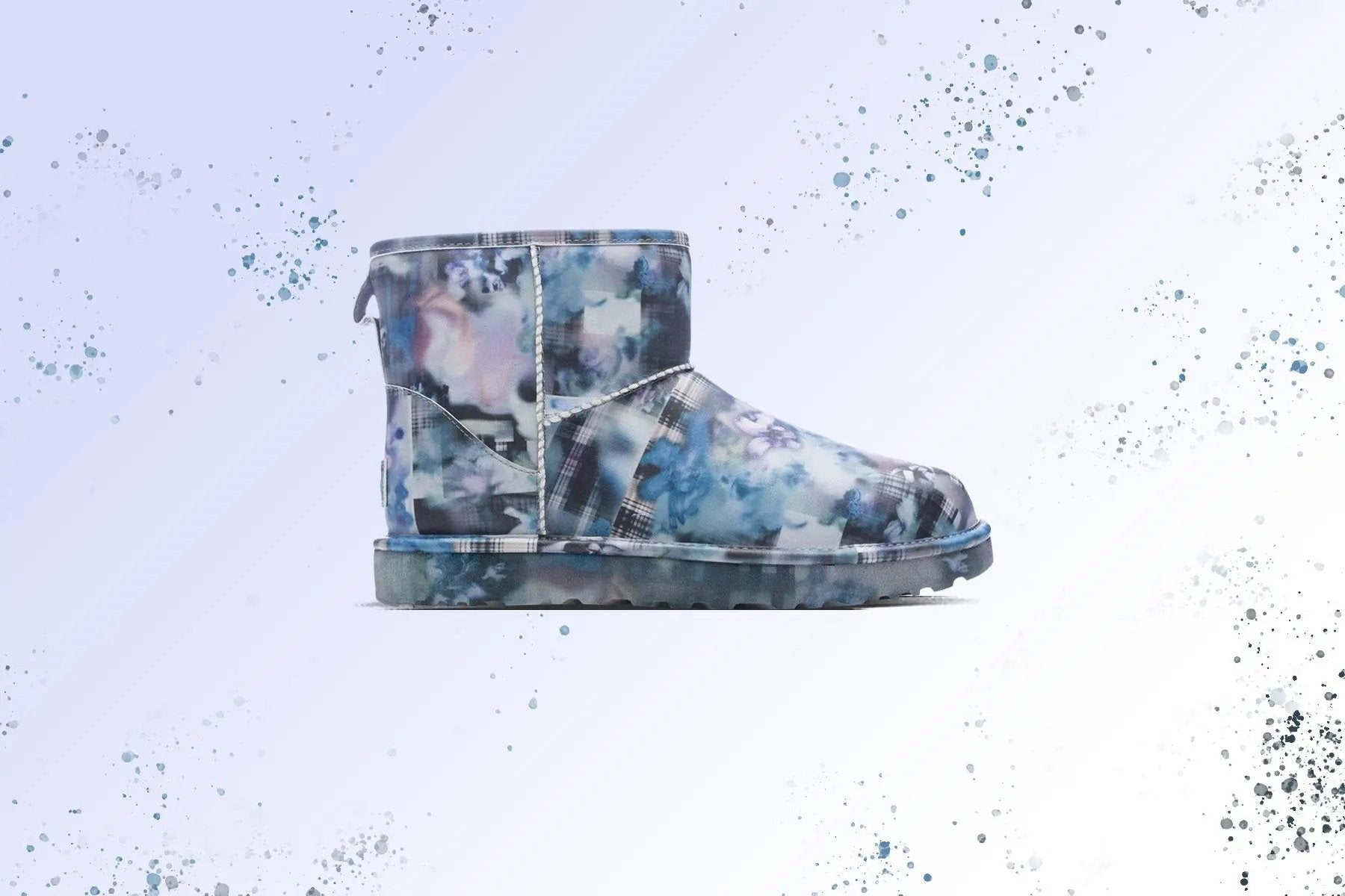 UGG x Collina Strada Classic Mini - Dark Blue Floral Tektoty