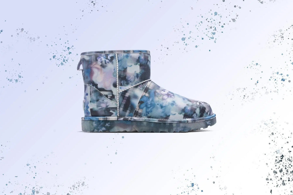 UGG x Collina Strada Classic Mini - Dark Blue Floral Tektoty