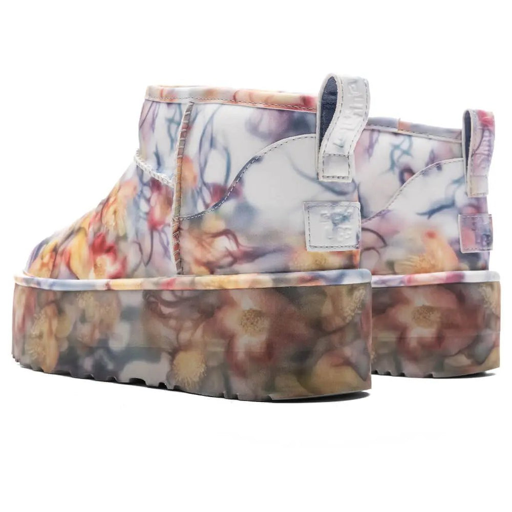 UGG x Collina Strada Classic Ultra Mini Platform - Light Blue Floral Tektoty