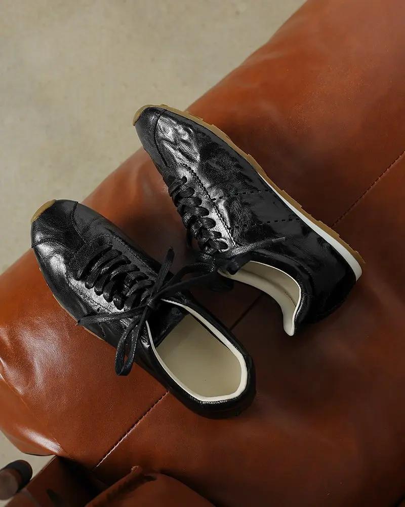 Contrast Nappa Leather Lightweight Sole Sneaker Tektoty