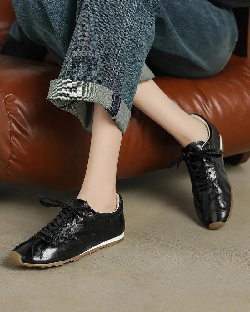 Contrast Nappa Leather Lightweight Sole Sneaker Tektoty