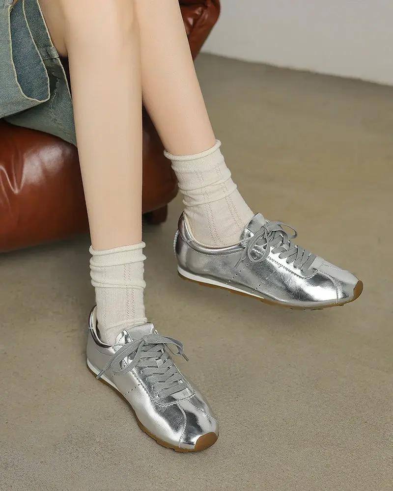 Contrast Nappa Leather Lightweight Sole Sneaker Tektoty