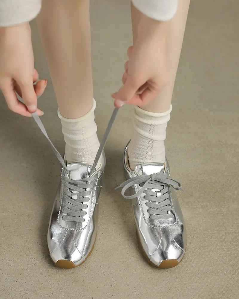 Contrast Nappa Leather Lightweight Sole Sneaker Tektoty