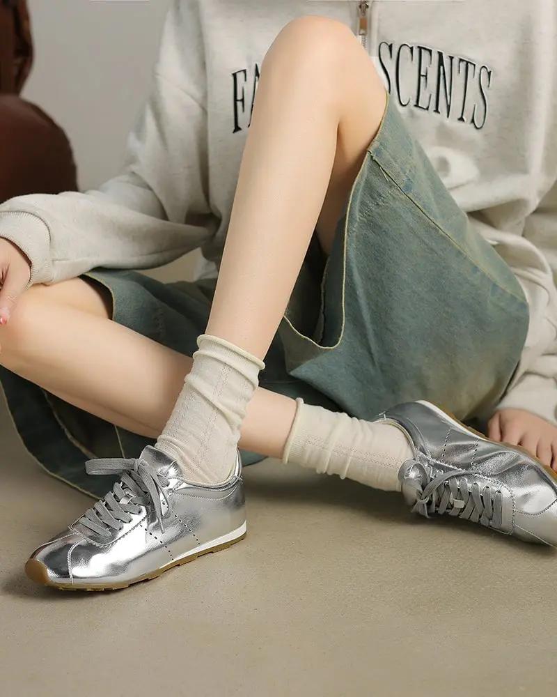 Contrast Nappa Leather Lightweight Sole Sneaker Tektoty