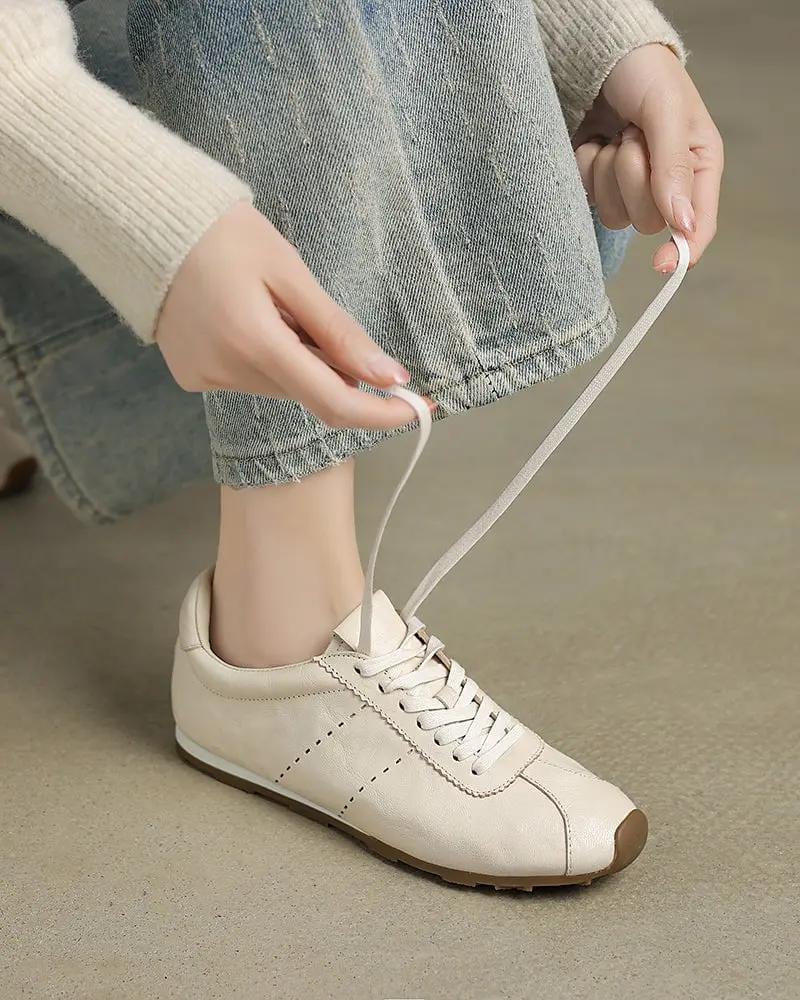 Contrast Nappa Leather Lightweight Sole Sneaker Tektoty