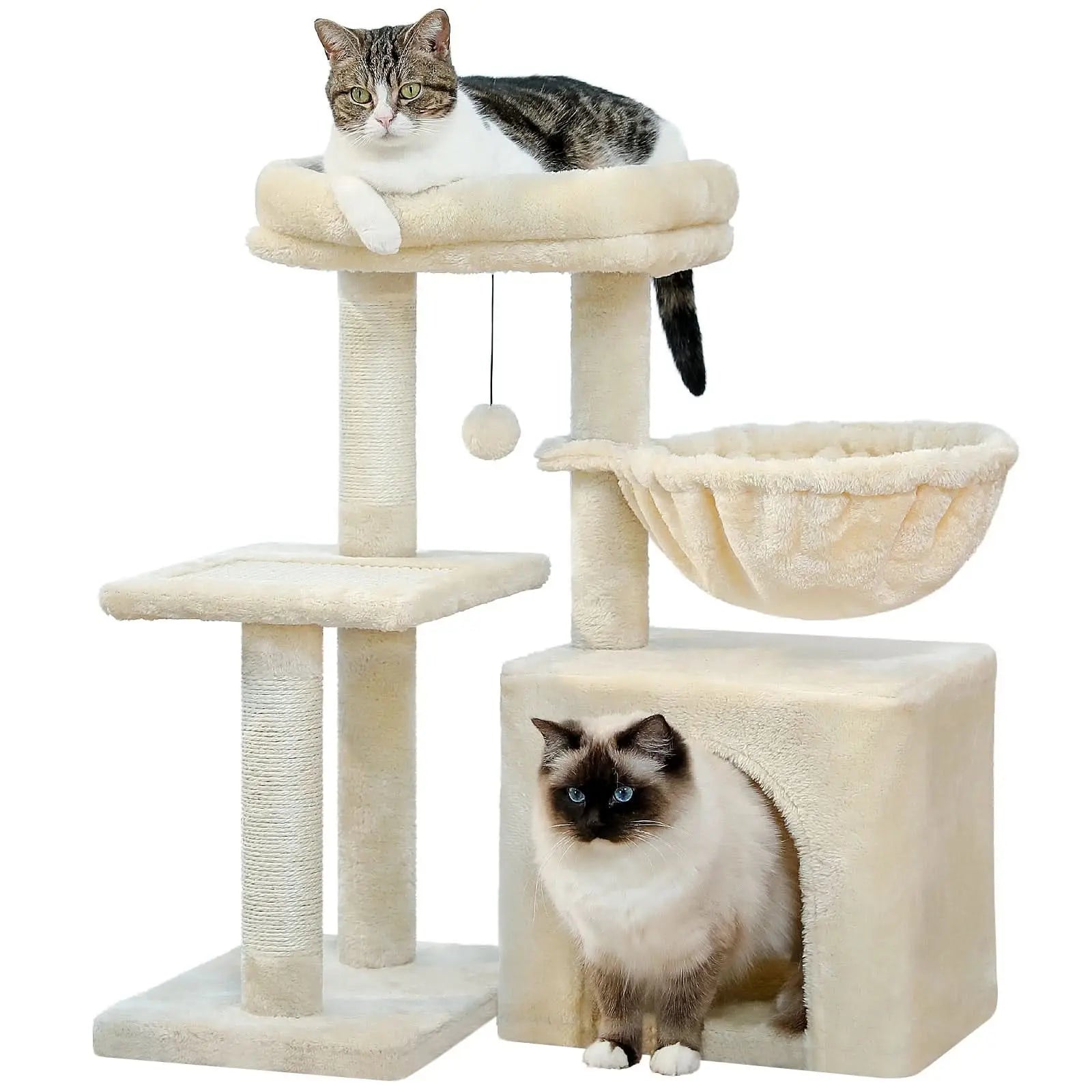 Cozy Cat Adventure Tower|Small Cat Tree Cat Tower Tektoty