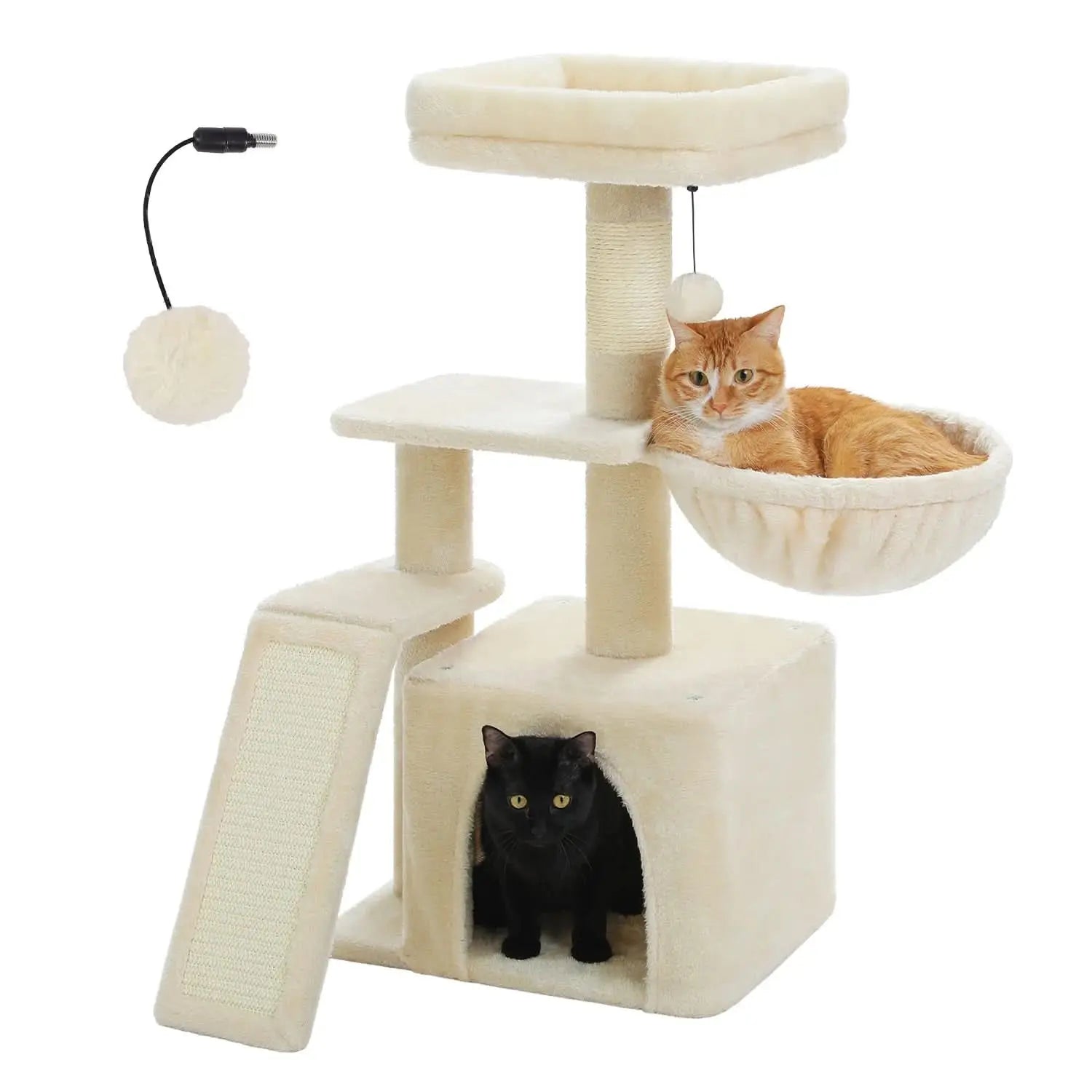 Cozy Cat Adventure Tower|Small Cat Tree Cat Tower Tektoty