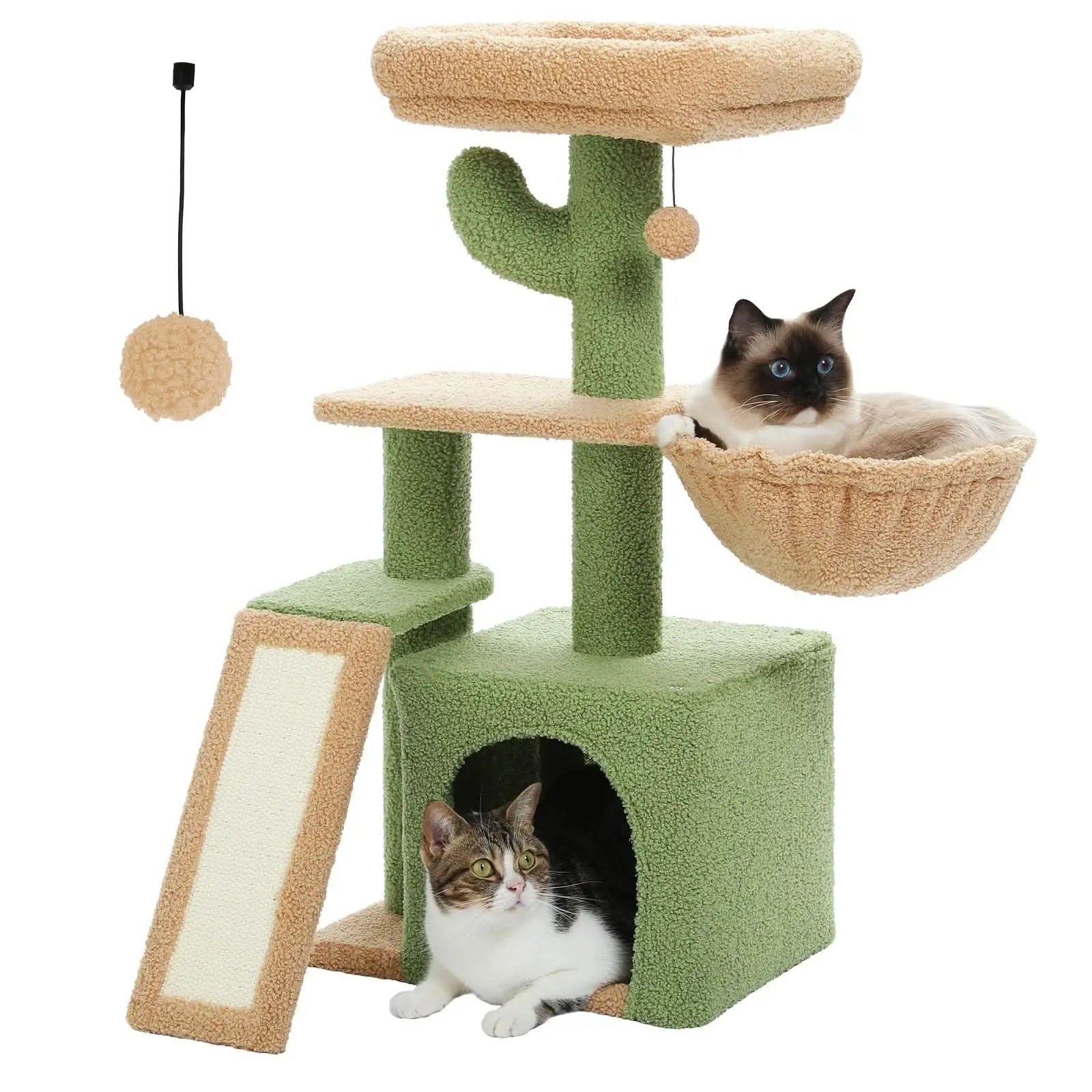 Cozy Cat Adventure Tower|Small Cat Tree Cat Tower Tektoty