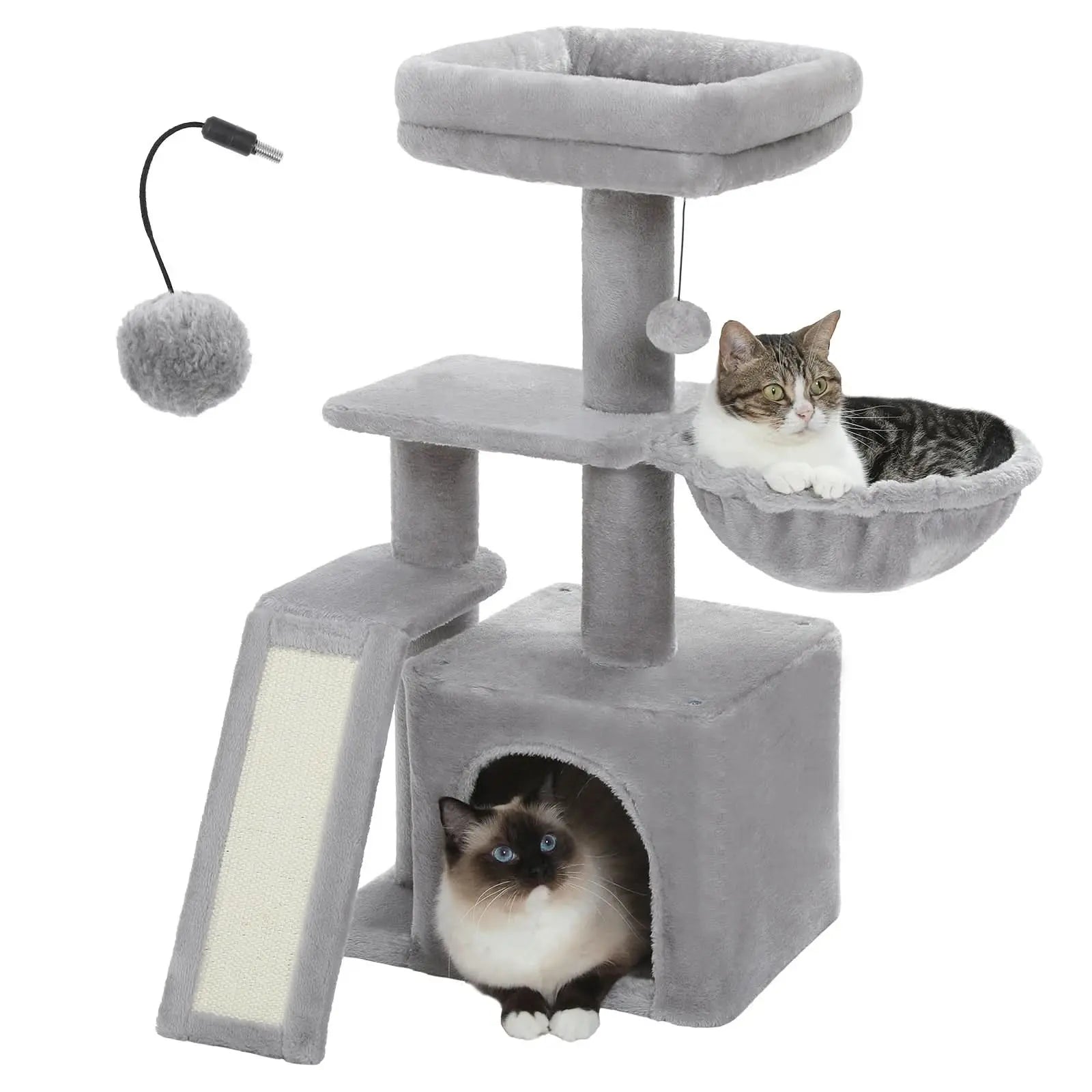Cozy Cat Adventure Tower|Small Cat Tree Cat Tower Tektoty