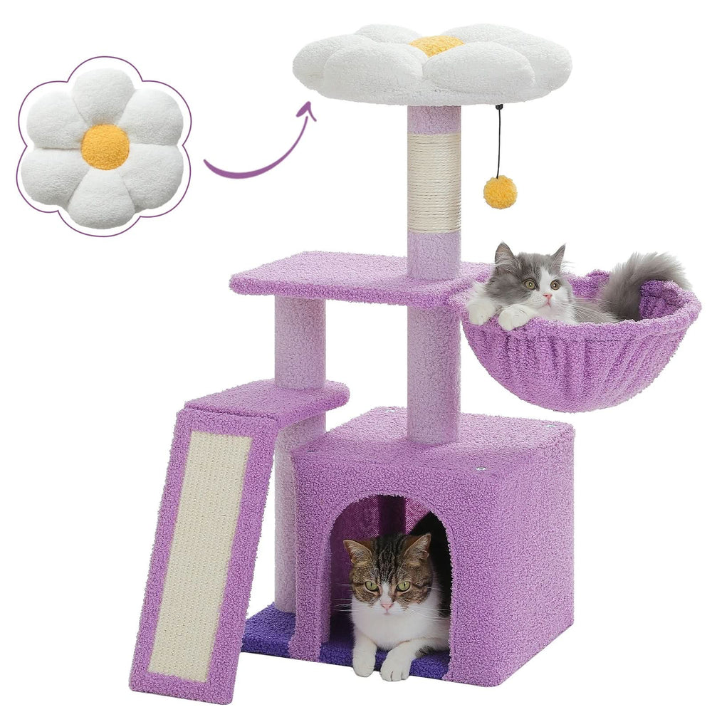 Cozy Cat Adventure Tower|Small Cat Tree Cat Tower Tektoty