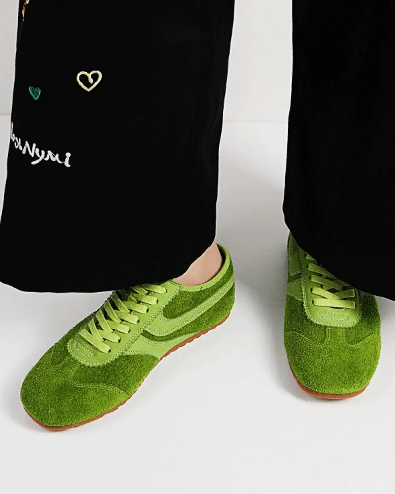 Color Pop Retro Suede Nappa Leather Sneakers Tektoty