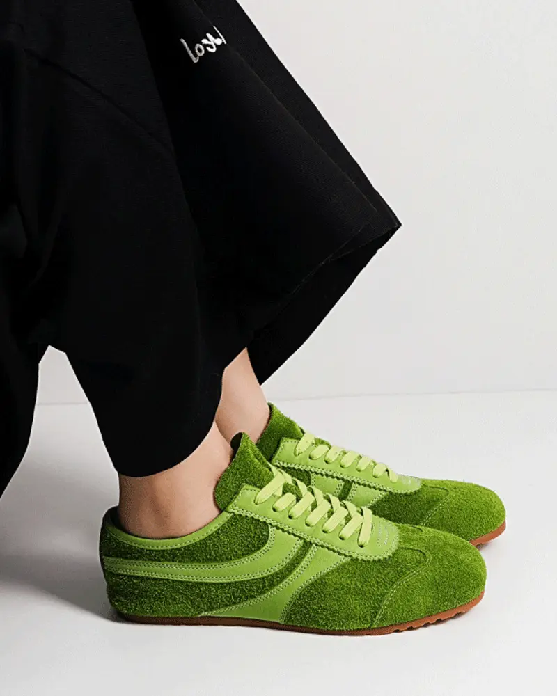 Color Pop Retro Suede Nappa Leather Sneakers Tektoty
