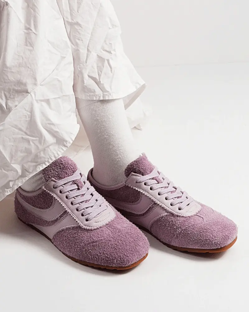 Color Pop Retro Suede Nappa Leather Sneakers Tektoty