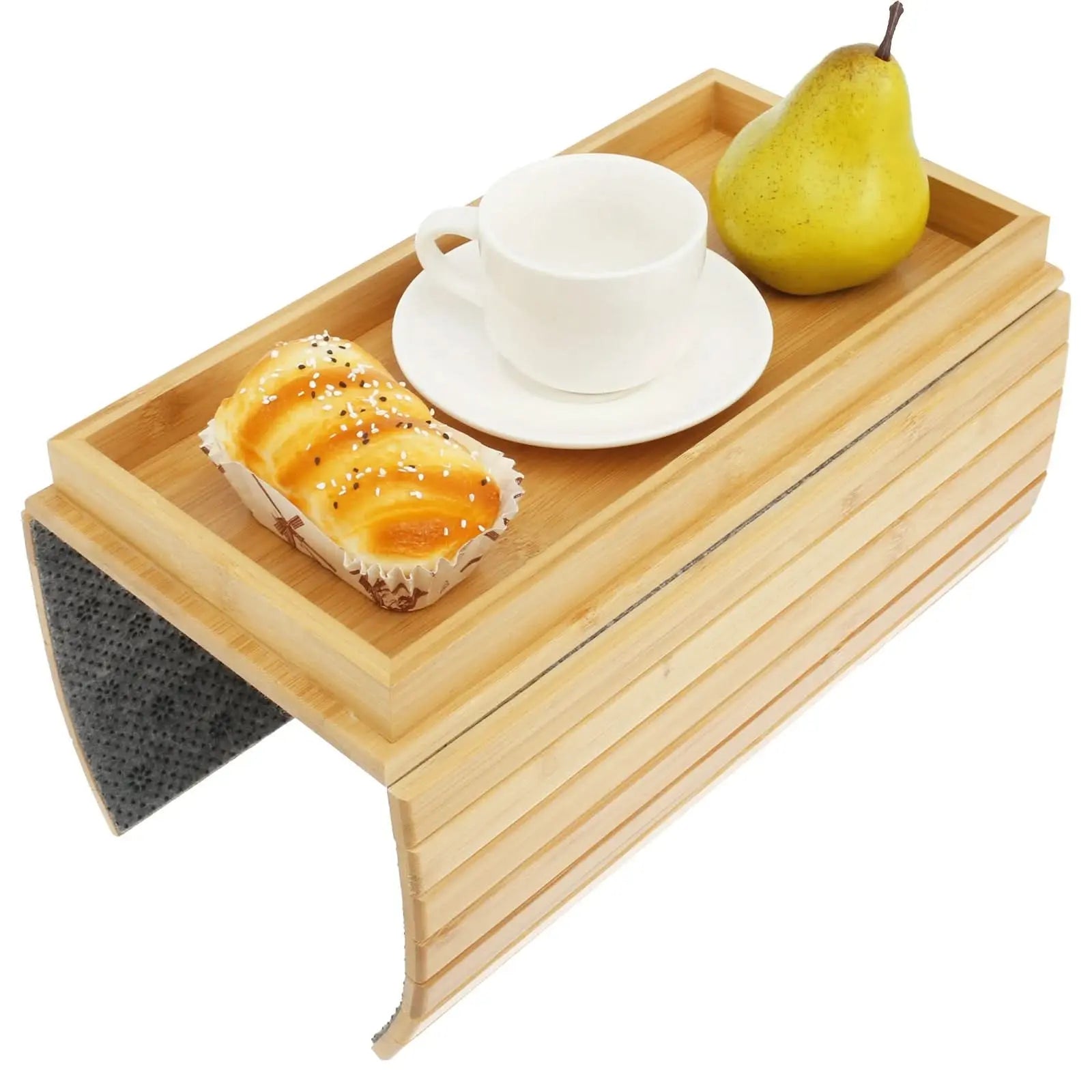Bamboo Sofa Cup Holder Tray Tektoty