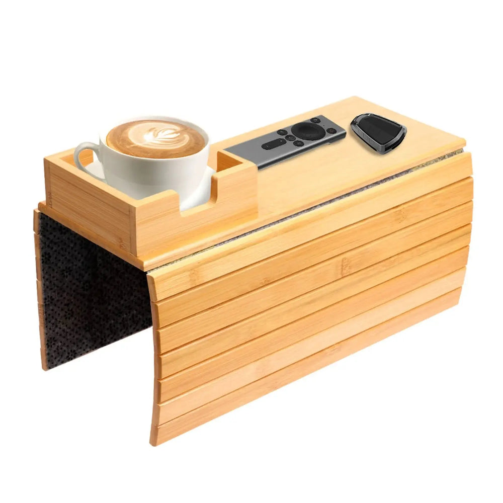 Bamboo Sofa Cup Holder Tray Tektoty