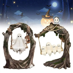 Charming Ghost Tree Swing Statue Tektoty