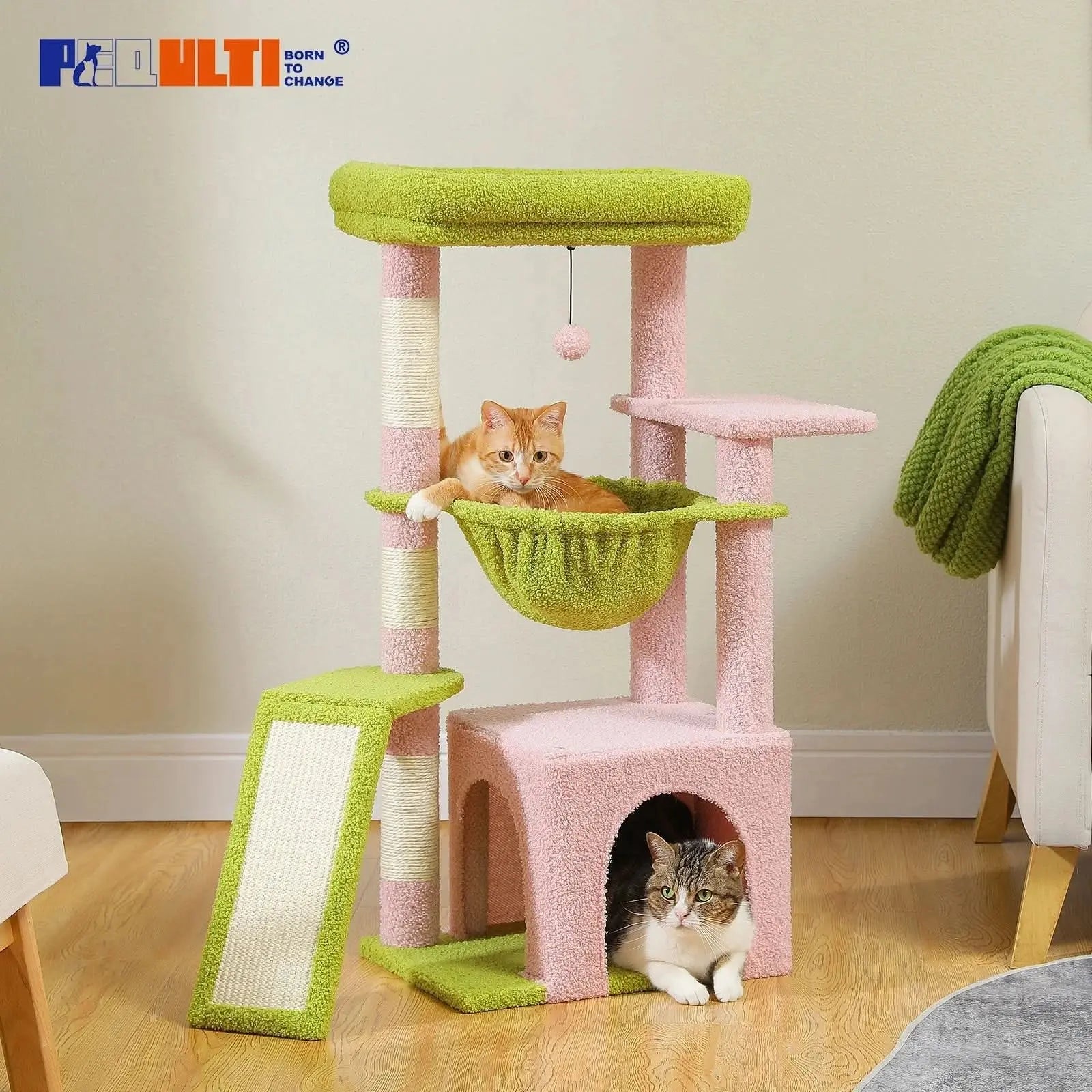 Cozy Cat Adventure Tower|Small Cat Tree Cat Tower Tektoty