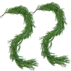 Real Touch Pine Garlands|6 FT Artificial Cedar Garlands –Realistic Touch Winter Greenery Tektoty