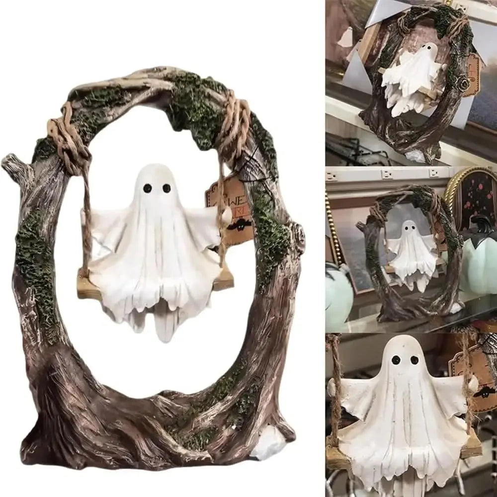 Charming Ghost Tree Swing Statue Tektoty