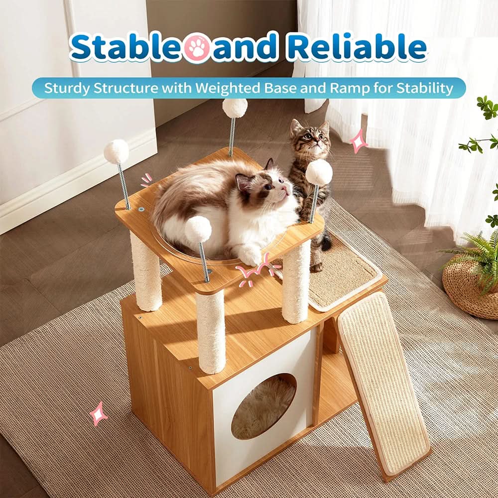 Modern Cat Tree | Multi-Level | Scratching Furniture | Cat Condo Tektoty