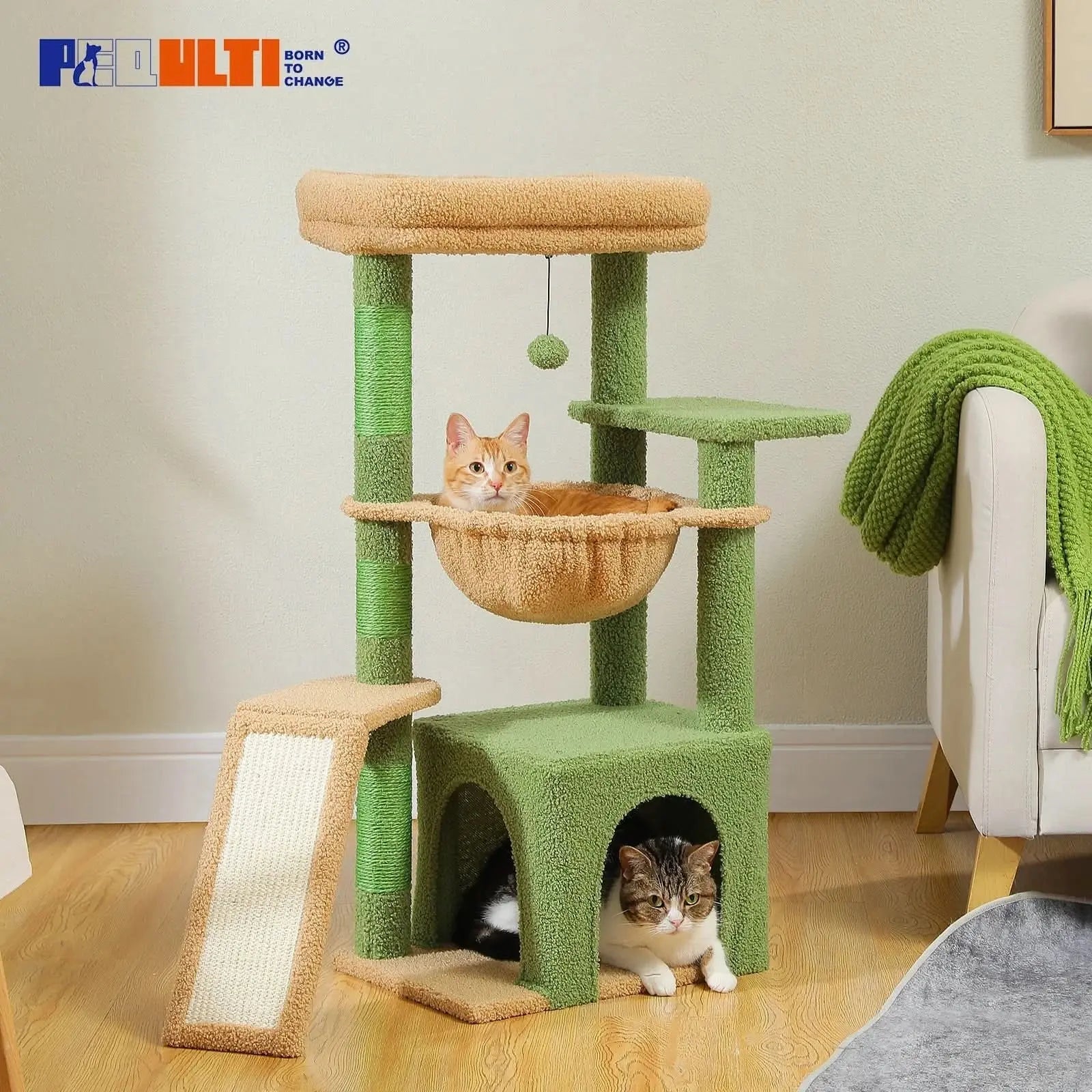 Cozy Cat Adventure Tower|Small Cat Tree Cat Tower Tektoty