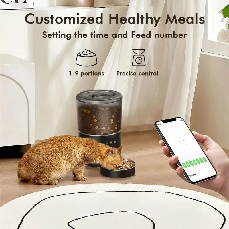 Smart Pet Meal Dispenser | Automatic 4L Pet Feeder Tektoty