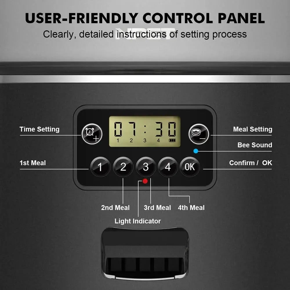 Smart Pet Meal Dispenser | Automatic 4L Pet Feeder Tektoty