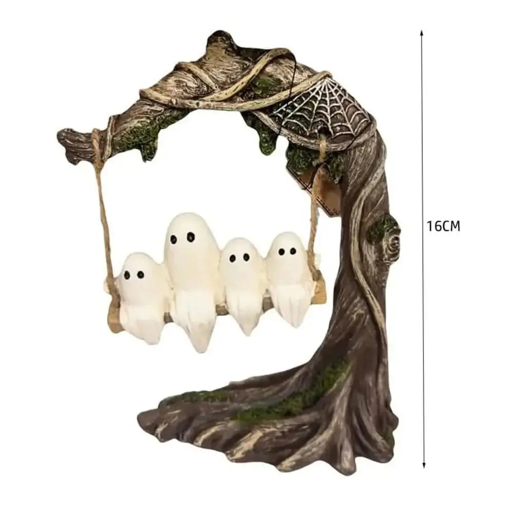 Charming Ghost Tree Swing Statue Tektoty