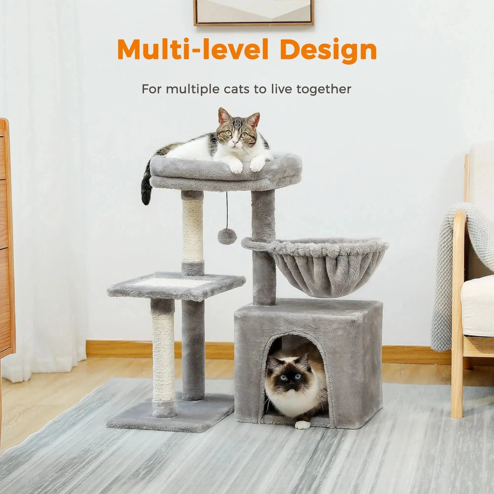 Cozy Cat Adventure Tower|Small Cat Tree Cat Tower Tektoty
