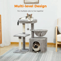 Cozy Cat Adventure Tower|Small Cat Tree Cat Tower Tektoty