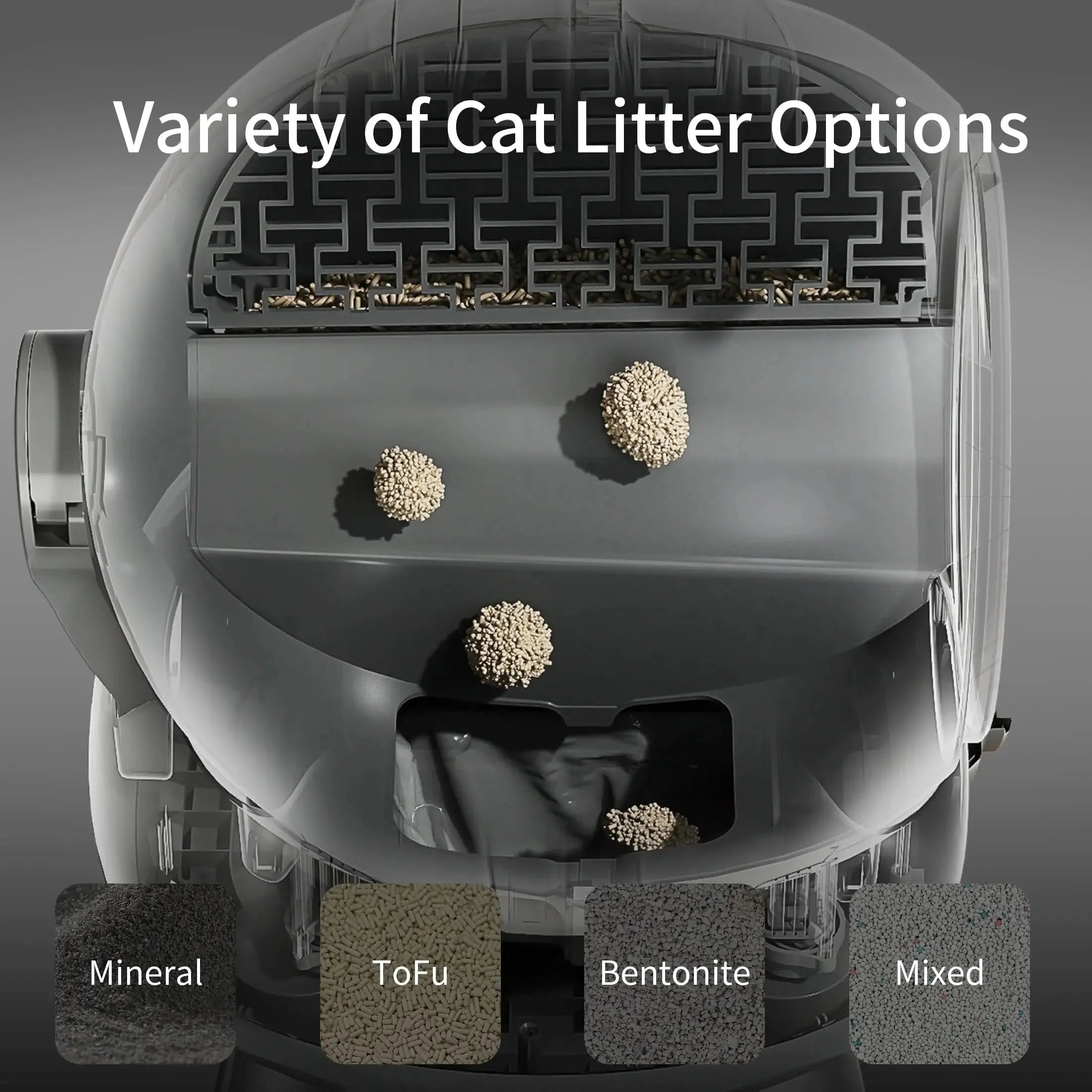 Automatic Cat Litter Box - Self-Cleaning Smart Litter Box with Odor Control Tektoty