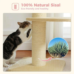 Multi-Level Cat Tree Tower with Scratching Posts & Cozy Perches – Modern Cat Furniture for Indoor Cats Tektoty
