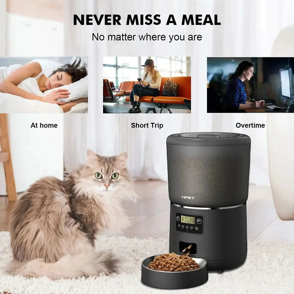 Smart Pet Meal Dispenser | Automatic 4L Pet Feeder Tektoty