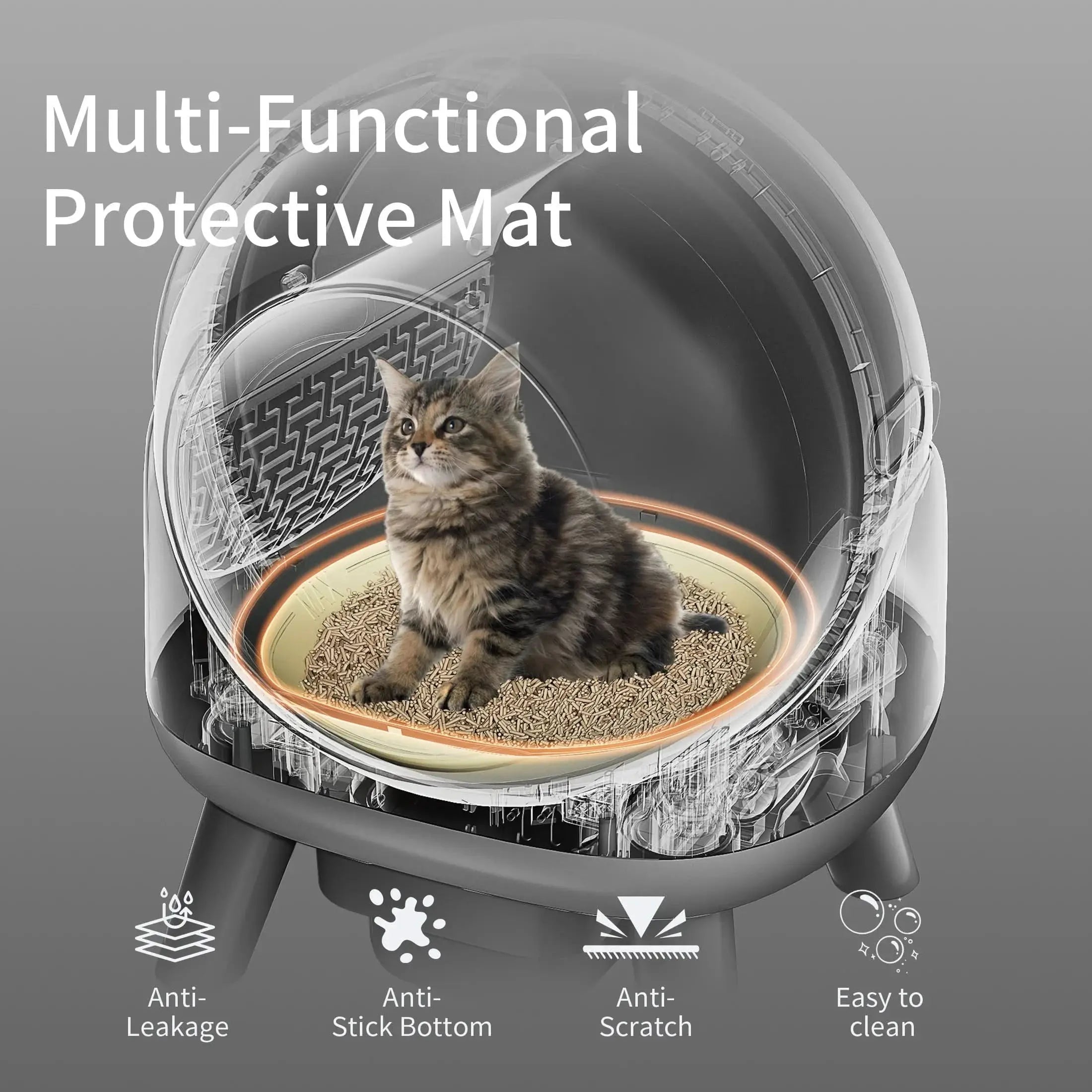 Automatic Cat Litter Box - Self-Cleaning Smart Litter Box with Odor Control Tektoty