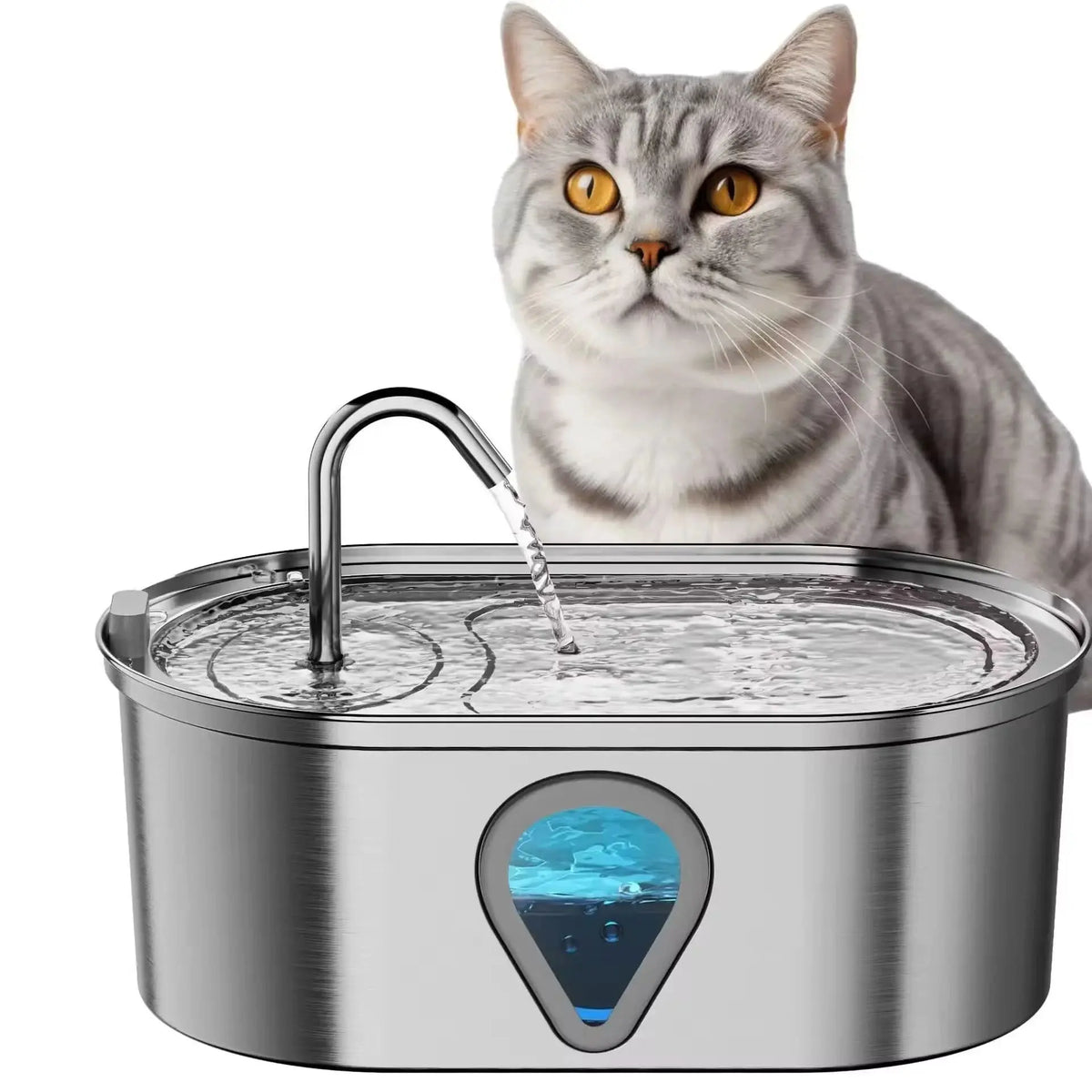 Automatic Pet Water Fountain|3.5L Stainless Cat Fountain Tektoty