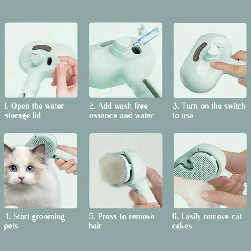 Gentle Pet Grooming Massage Brush Tektoty