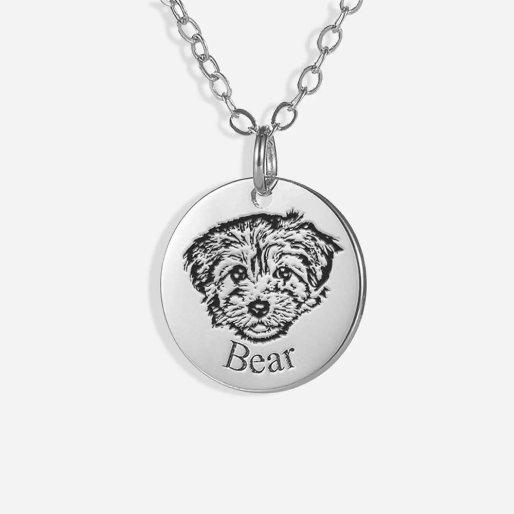 Custom Pet Face Necklace Tektoty