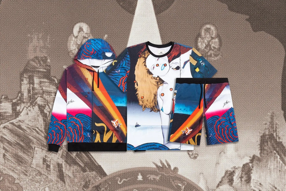 UGG x Yokoo Tadanori Hoodie - Blue Multi Tektoty